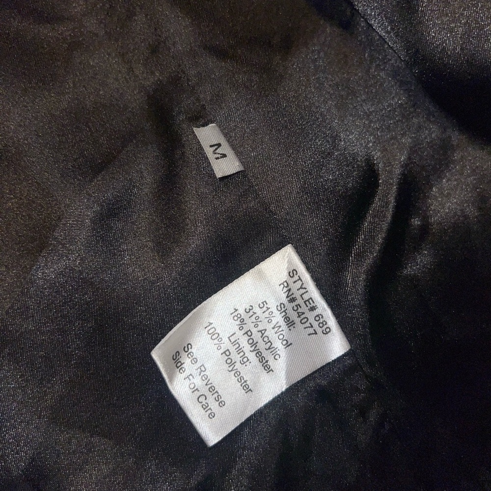 Cabi grey/blue Blair pea coat and skirt set woman size 8 or medium - Picture 10 of 12